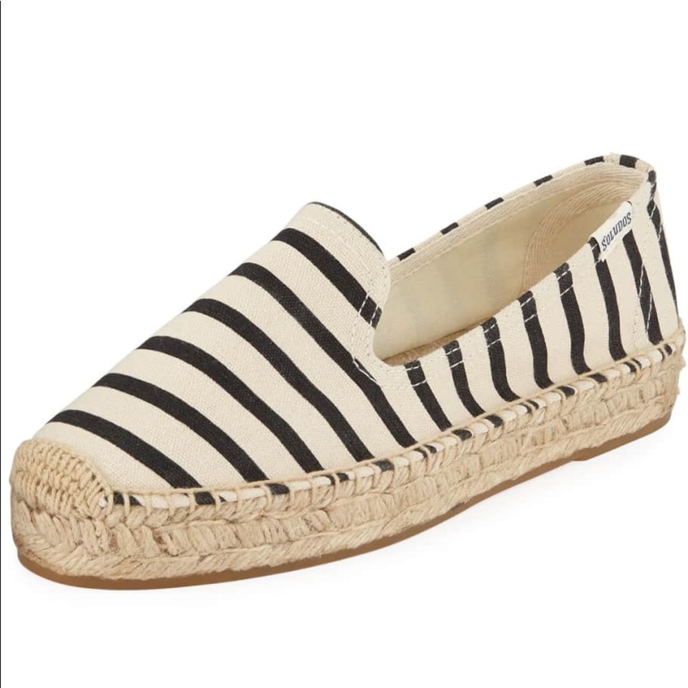 Soludos Striped Canvas Espadrille Smoking Slippers